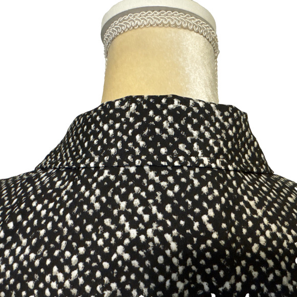 Michael Michael Kors Black Polkadot Zipped Blouse Size S - Picture 7 of 11